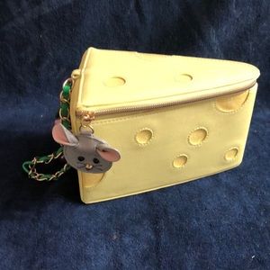 Betsey Johnson 1/4 Slice Cheese Clutch bag. NWT. No longer in production.See pic